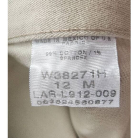 W12  Riders by Lee stretch crop pants with blue scarf tie, NWT - Picture 7 of 9